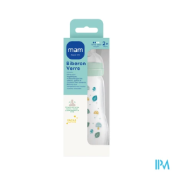 BIB MAM VER 1AGE DEB/2 BLEU 260ML