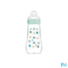 BIB MAM VER 1AGE DEB/2 BLEU 260ML