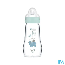 BIB MAM VER 1AGE DEB/2 BLEU 260ML
