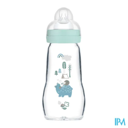 BIB MAM VER 1AGE DEB/2 BLEU 260ML