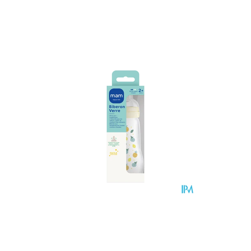 BIB MAM VER 1AGE DEB/2 BLANC 260ML