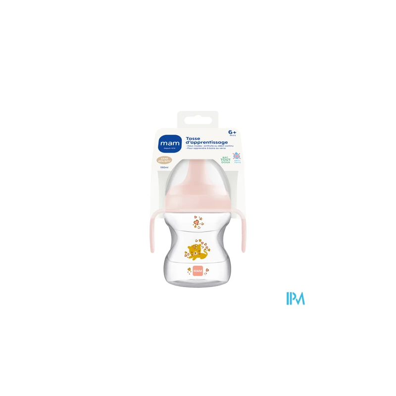 TASSE MAM APPRENTI+ANSE +6M 190ML