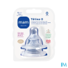 TETINE MAM SILK DEBIT 0 SILIC X2