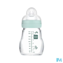 BIB MAM VERRE TETIN DEB1 BLEU170ML