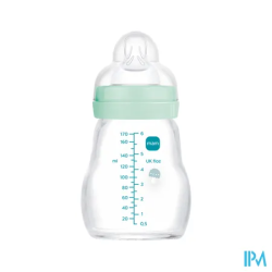 BIB MAM VERRE TETIN DEB1 BLEU170ML