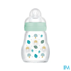 BIB MAM VERRE TETIN DEB1 BLEU170ML