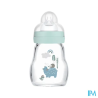 BIB MAM VERRE TETIN DEB1 BLEU170ML