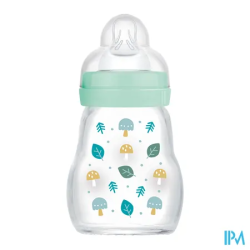 BIB MAM VERRE TETIN DEB1 BLEU170ML