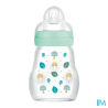 BIB MAM VERRE TETIN DEB1 BLEU170ML