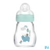 BIB MAM VERRE TETIN DEB1 BLEU170ML