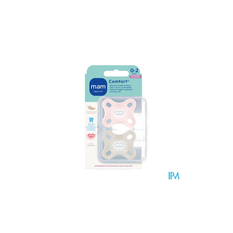 SUCET MAM COMFORT SILIC ROS +0M 2