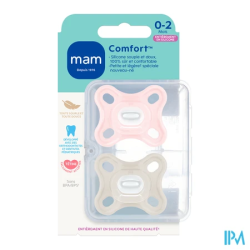 SUCET MAM COMFORT SILIC ROS +0M 2