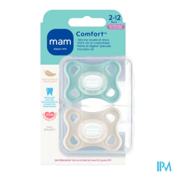 SUCET MAM COMFORT SIL BLEU 2-6M X2