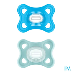 SUCET MAM COMFORT SIL BLEU 2-6M X2