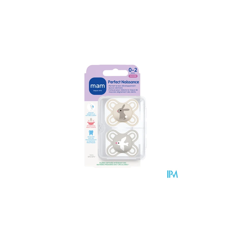 SUCET MAM PERFECT SIL 0-2M X2