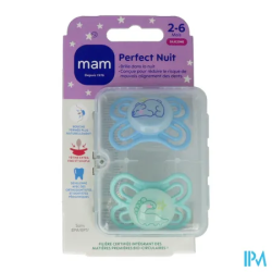 SUCET MAM PERFECT NUIT SIL 2-6M X2