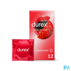PRESERV DUREX SEXY FRAISE X12
