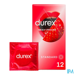 PRESERV DUREX SEXY FRAISE X12