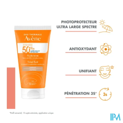 AVENE SOL SPF50+ FLUID TEINTE 50ML