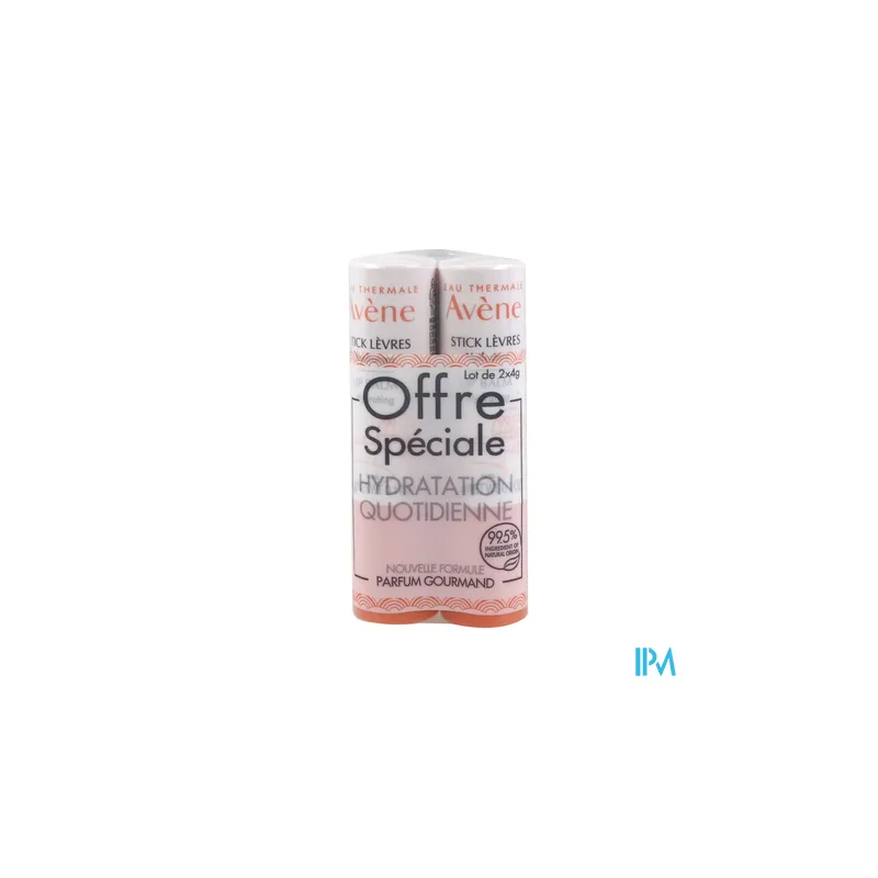 AVENE STICK LEVRE HYDRATANT 4G X2