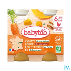 BABYBIO MENU LEG/POULET/RIZ 2X200G
