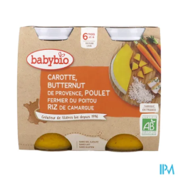 BABYBIO MENU LEG/POULET/RIZ 2X200G