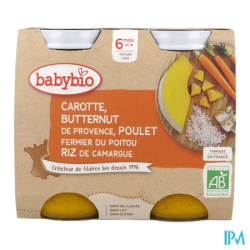 BABYBIO MENU LEG/POULET/RIZ 2X200G