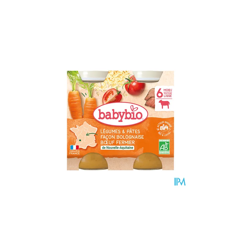 BABYBIO MENU LEG/PATE BOLO 2X200G