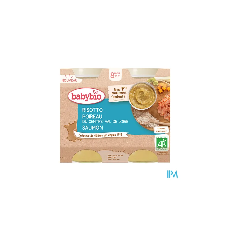 BABYBIO RISOTTO/POIREAU/SAUM2X200G