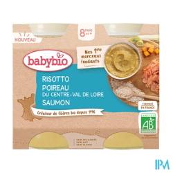 BABYBIO RISOTTO/POIREAU/SAUM2X200G