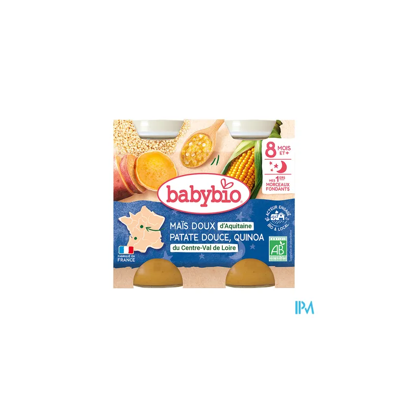 BABYBIO BON/NUIT MAIS/QUIN 2X200G