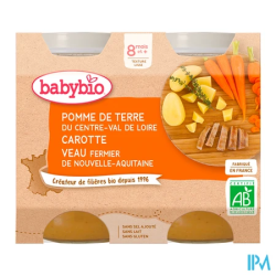BABYBIO MENU PDT/CAROT/VEAU 2X200G