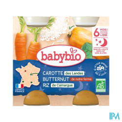 BABYBIO B/NUI CAROT/BUTT/RIZ2X200G