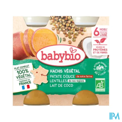 BABYBIO MENU PATATE/LENTIL 2X200G