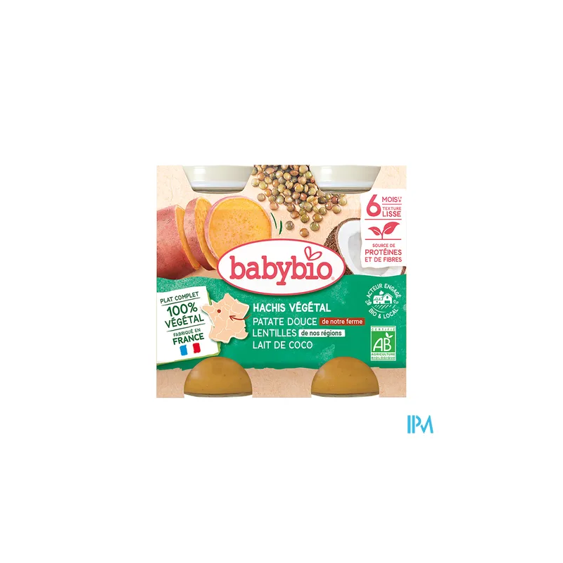 BABYBIO MENU PATATE/LENTIL 2X200G