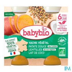 BABYBIO MENU PATATE/LENTIL 2X200G