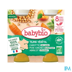 BABYBIO MENU BOULGH/ABRICOT 2X200G