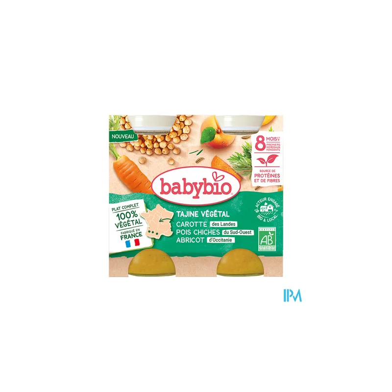 BABYBIO MENU BOULGH/ABRICOT 2X200G
