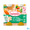 BABYBIO MENU BOULGH/ABRICOT 2X200G