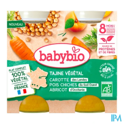 BABYBIO MENU BOULGH/ABRICOT 2X200G