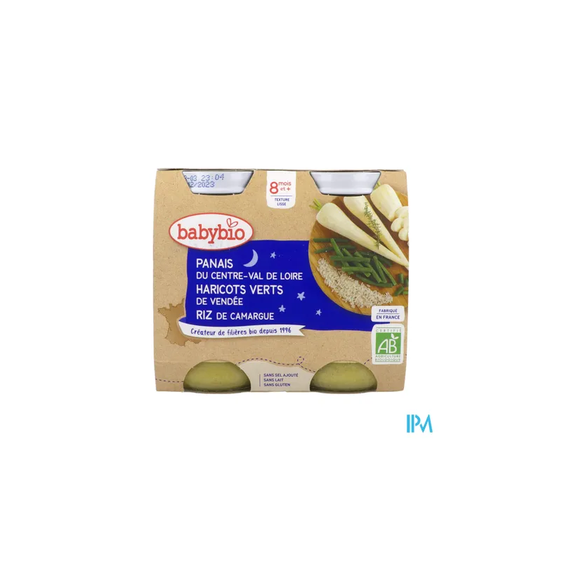 BABYBIO BON/NUIT PANAIS/RIZ 2X200G