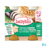 BABYBIO MENU AUBER/POIS CHI 2X200G
