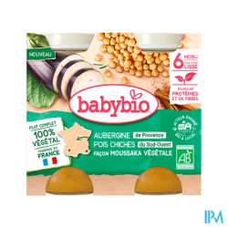 BABYBIO MENU AUBER/POIS CHI 2X200G