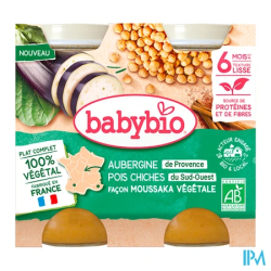 BABYBIO MENU AUBER/POIS CHI 2X200G