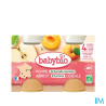 BABYBIO POMM/ABRICO/CEREALE 2X130G