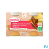 BABYBIO POMM/ABRICO/CEREALE 2X130G