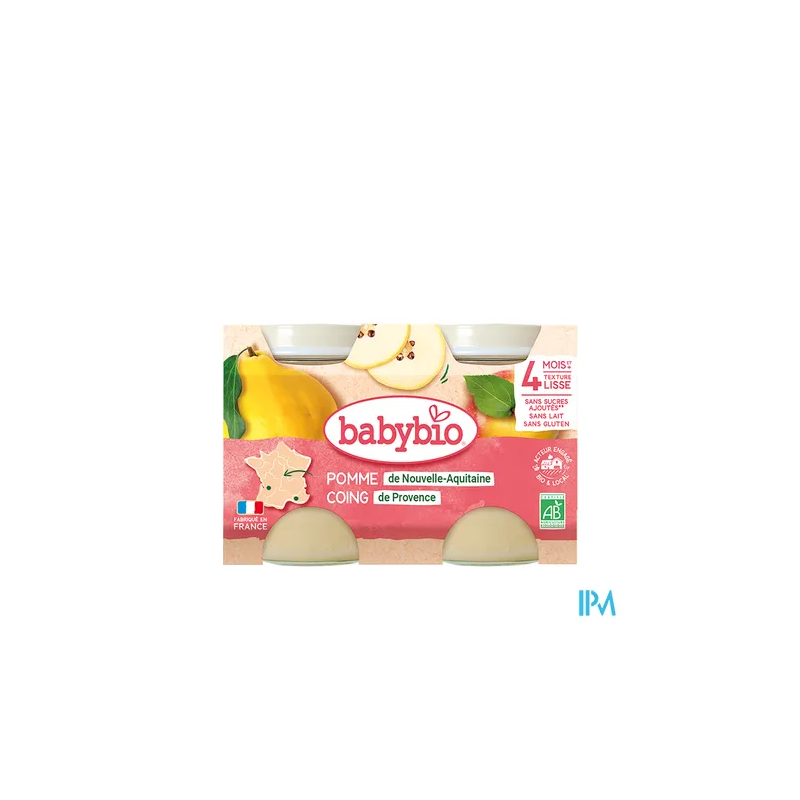 BABYBIO POMME COING 2X130G