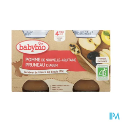 BABYBIO POMME/PRUNEAU 2X130G