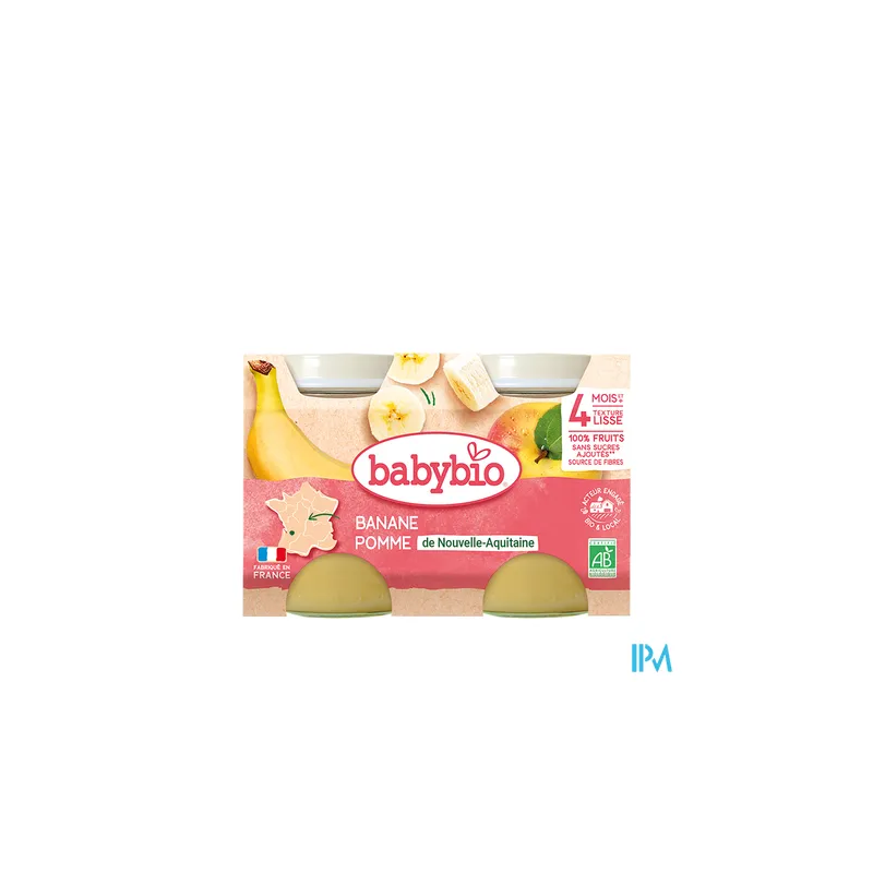 BABYBIO POMME/BANANE 130GX2