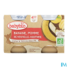 BABYBIO POMME/BANANE 130GX2